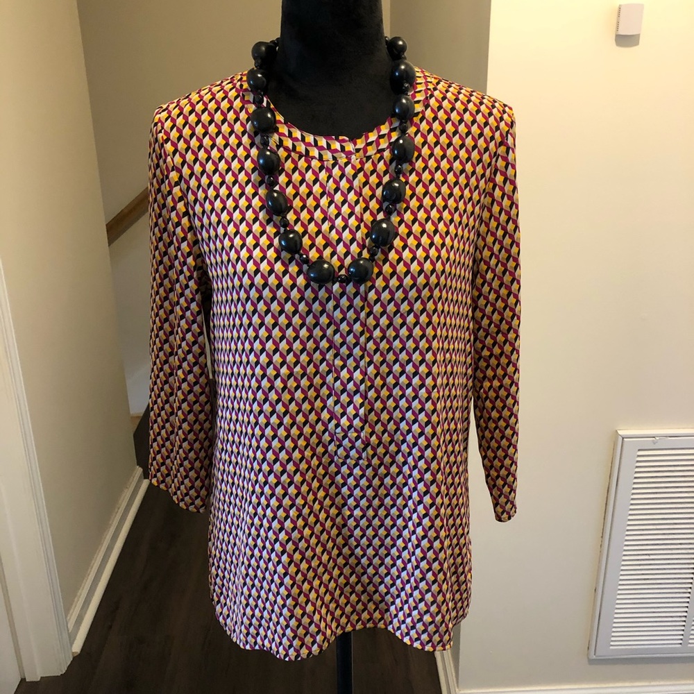 Express brand misses zip front tunic, size M